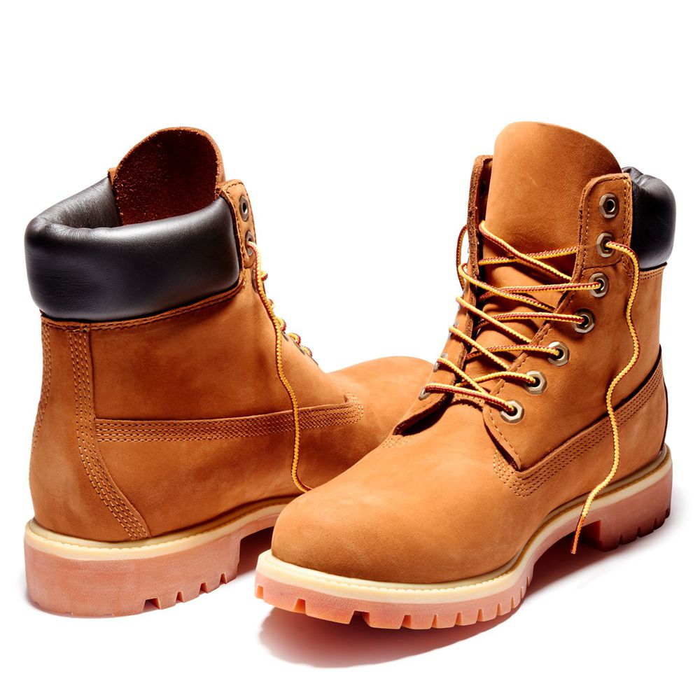 Bocanci De Zapada Timberland Barbati Maro - 6-Inch Premium Waterproof - Romania - JYKMSB075